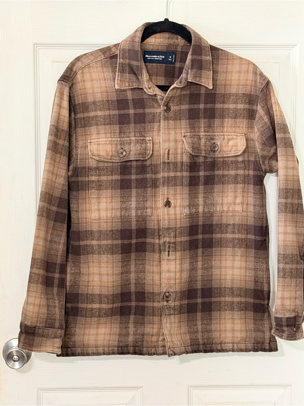 Abercrombie & Fitch Heavyweight Flannel Shirt Jacket  Shacket size  S tall